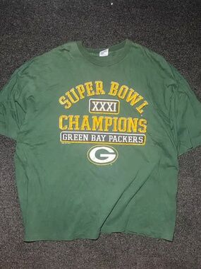 Vintage Green Bay packers nfl 1996 Super Bowl champions green shirt size 3xl